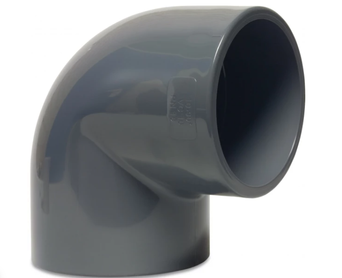 Druk PVC bocht 40mm - 90°