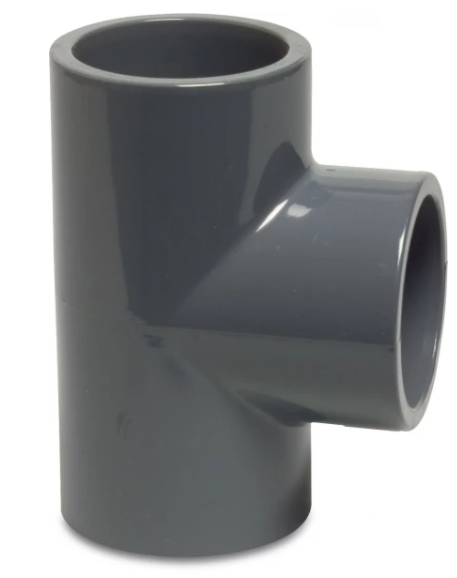 Druk PVC T-stuk 50mm - 90°