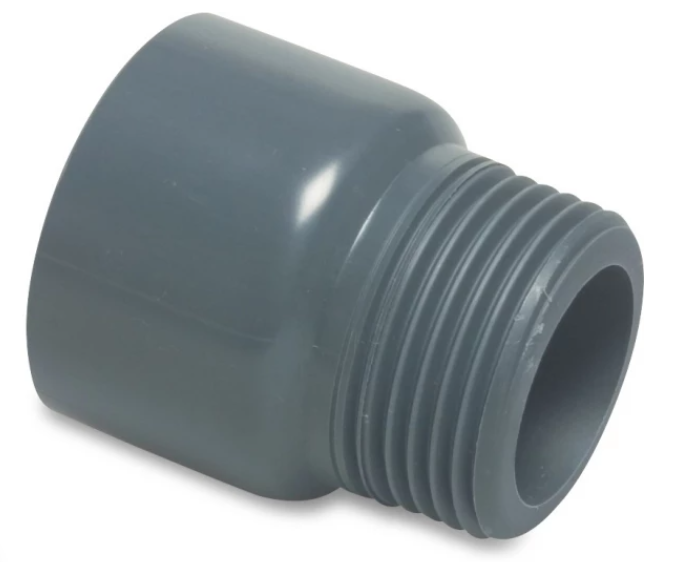 Druk PVC puntstuk 32mm x 1/2 M