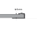 EINDPROFIEL LAMINAAT ZWART 6-9X1900MM