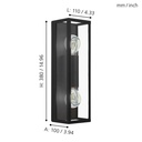 Eglo Amezola wandlamp 2xE27 zwart IP44