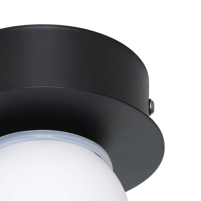 Eglo wand-/plafondlamp Mosiano zwart IP44