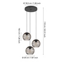 Eglo Almanzora hanglamp koper 3x E27 H110cm