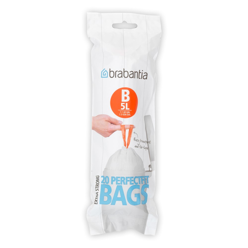 AFVALZAK 5 LITER MET STRING TRANSPARANT