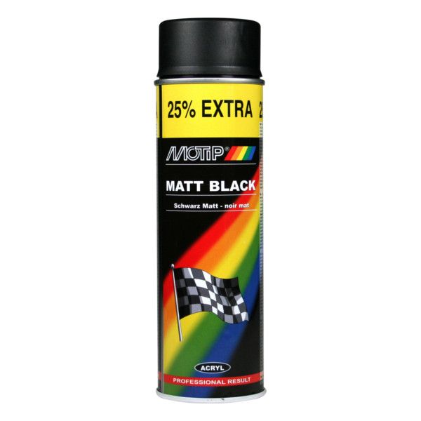 MOTIP AUTOLAK ZWART MAT - 500ML