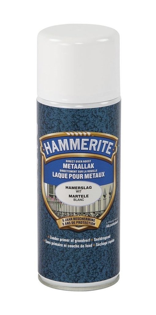 HAMMERITE HAMERSLAGLAK 400ML WIT