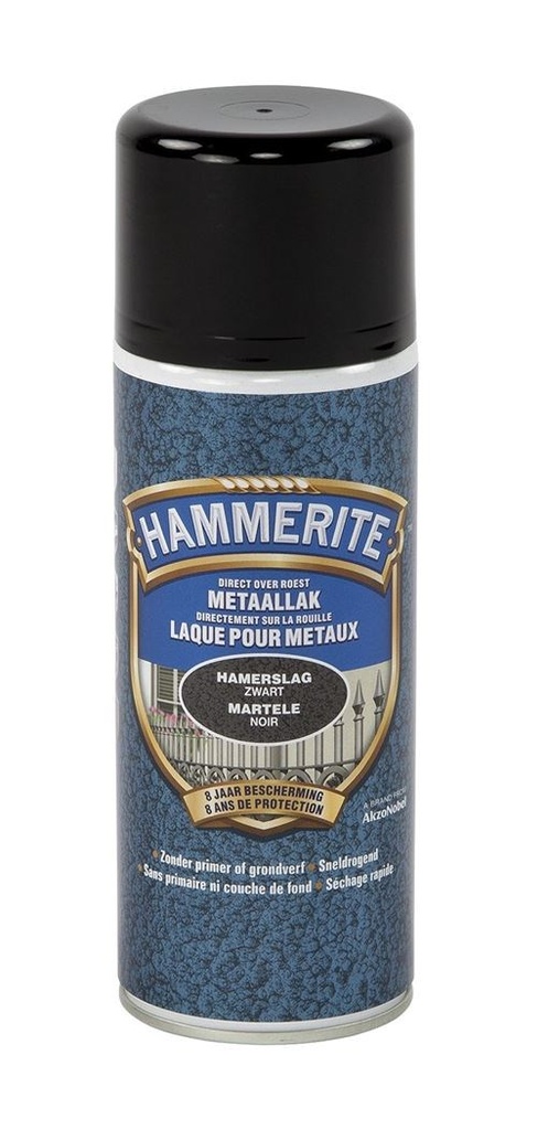 HAMMERITE HAMERSLAGLAK 400ML ZWART