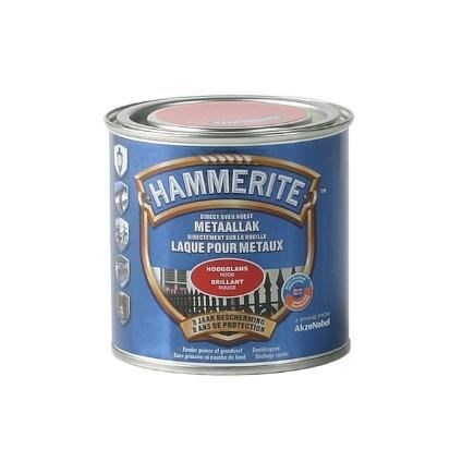 Hammerite hoogglanslak rood 250ml