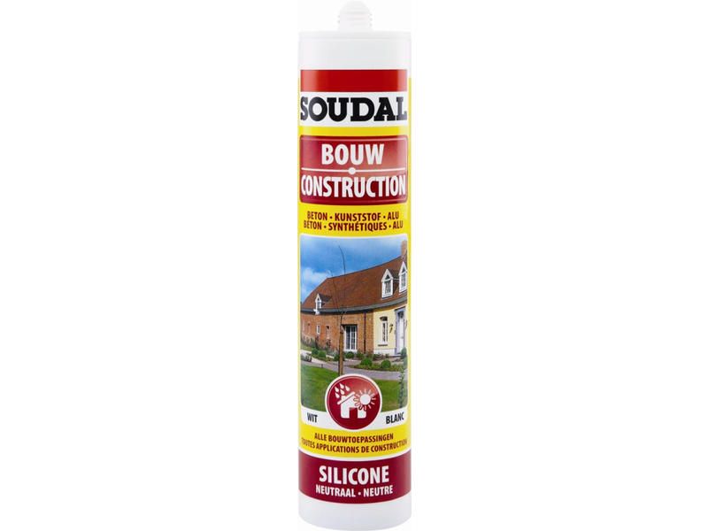 Soudal neutrale silicone grijs - 310ml