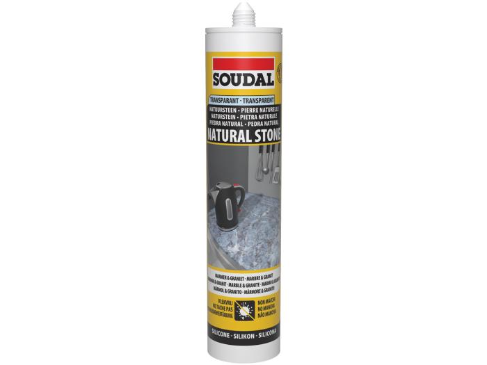 SOUDAL NATUURSTEENSILICONE TRANSPARANT - 310ML