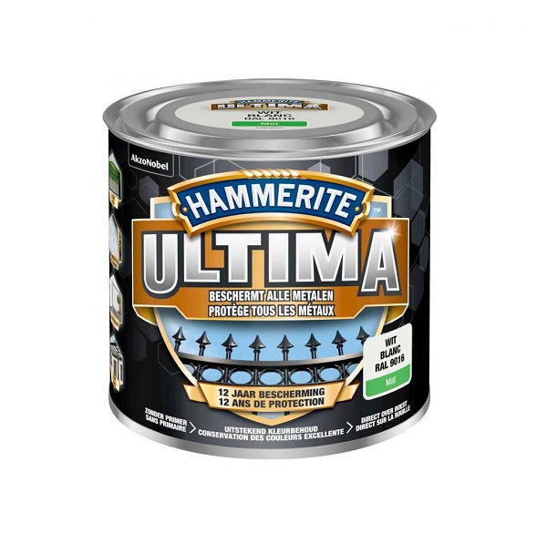 Hammerite ultima mat wit / 9016 750ml