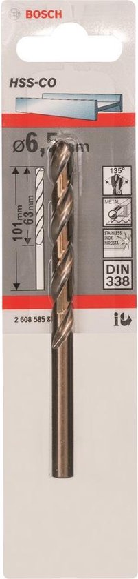BOSCH - METAALBOOR HSS-CO DIN338 6.5