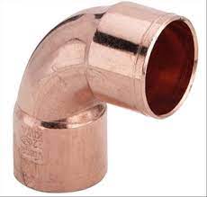 Knie 90' Ff Rood Koper 10 Mm