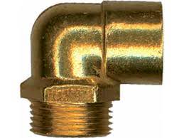 Knie Ijzer-Koper Messing 1/2Fx15