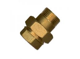 3-delige koppeling messing 1/2Fx15mm