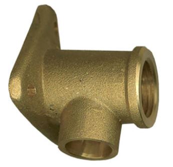 Muurplaat Messing 1/2Fx15