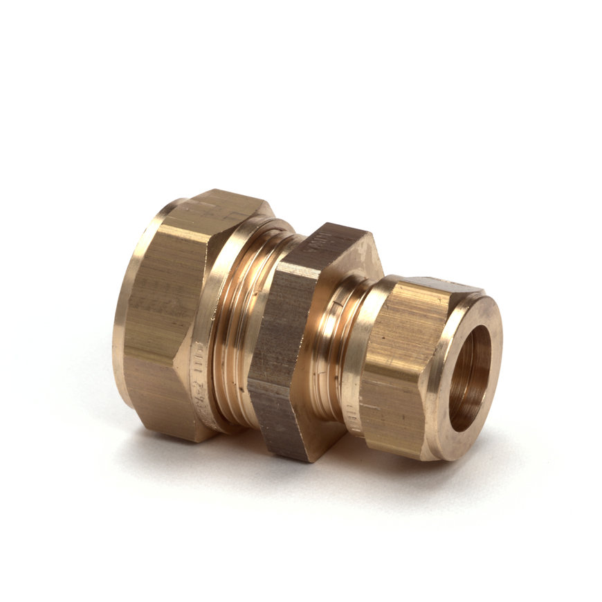 Klemkoppeling Recht Messing 12X10 Mm