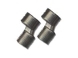 2 S-Koppeling Zonder Rozet Verchroomd