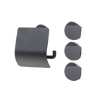 Urban Toiletrolhouder+Klep - Zwart