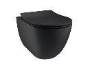 Rim-Carbon Wand Wc Met Zitting Mat Zwart