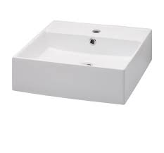 New Lucca Opzetwastafel - Vierkant - Wit - 46X46Cm