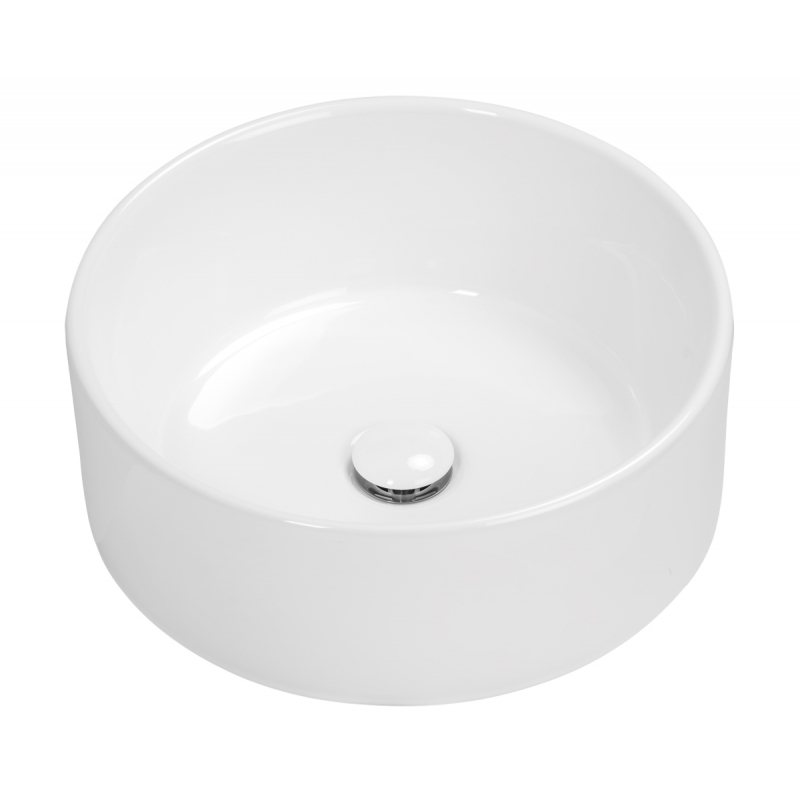 Rondino Opzetwastafel - Rond - Wit - M/Keram, Ø40