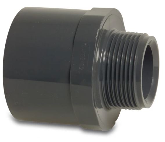 Druk Pvc Puntstuk 50/63 X 1 1/4