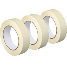 3X Papier Afplakband 30Mmx50M 60°C Beige Fsc