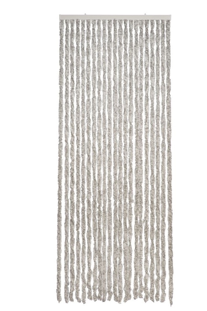 DOORCURTAIN MARTINIQUE GREY/WHITE 90CM X 230CM