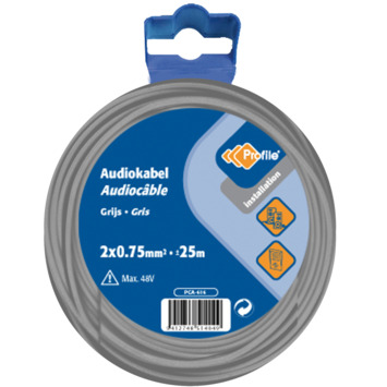 Audiokabel 2x 0.75mm² 10m grijs