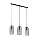 ROCCAMENA 1 - HANGLAMP STAAL/ZWART E27 3X60W IP20