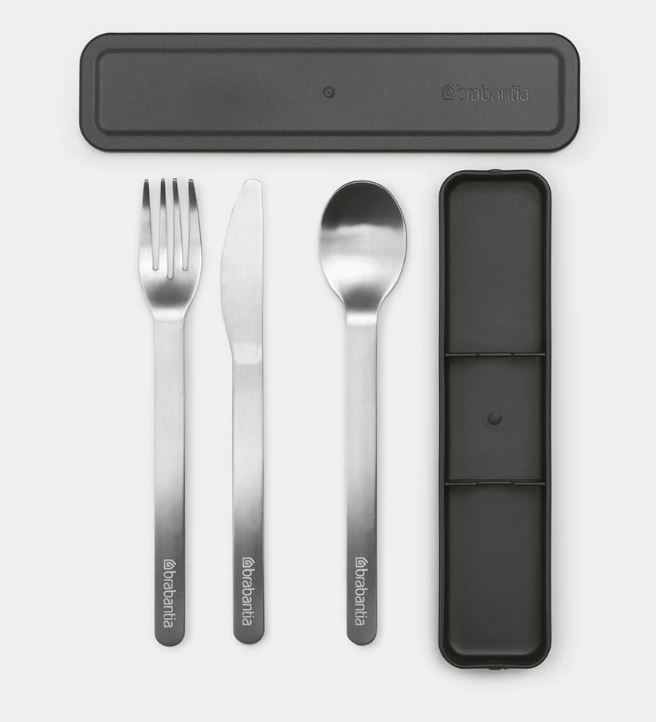 MAKE&TAKE BESTEKSET 3-DELIG - DARK GREY