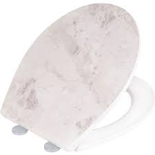 Toiletzitting White Marble duroplast