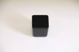 KNOP - VIERK. KONISCH - ZMK - ZWART - 25X25MM