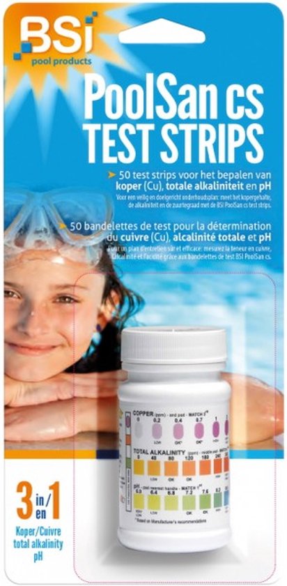 BSI POOLSAN 3IN1 TEST STRIPS 50ST