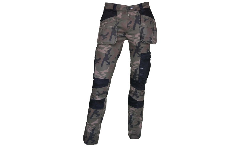 Steve Jeans Mendura werkbroek camo groen