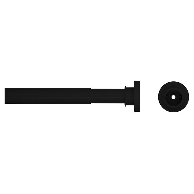 Seallux douchegordijnstang 125-220cm - zwart