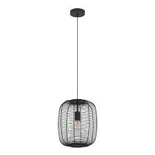 Eglo Rinroe hanglamp 1x E27 zwart/staal