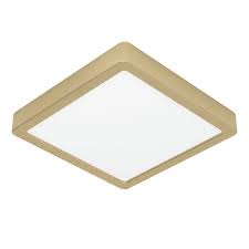 Fueva 5 opbouw - w.white - 21x21cm - 17W -  geelkoper geb.