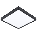 Fueva 5 opbouw - white - 28,5x28,5cm - 20,5W - zwart