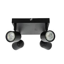 Opbouwspot LED Bari GU10 4x3W 250LM zwart