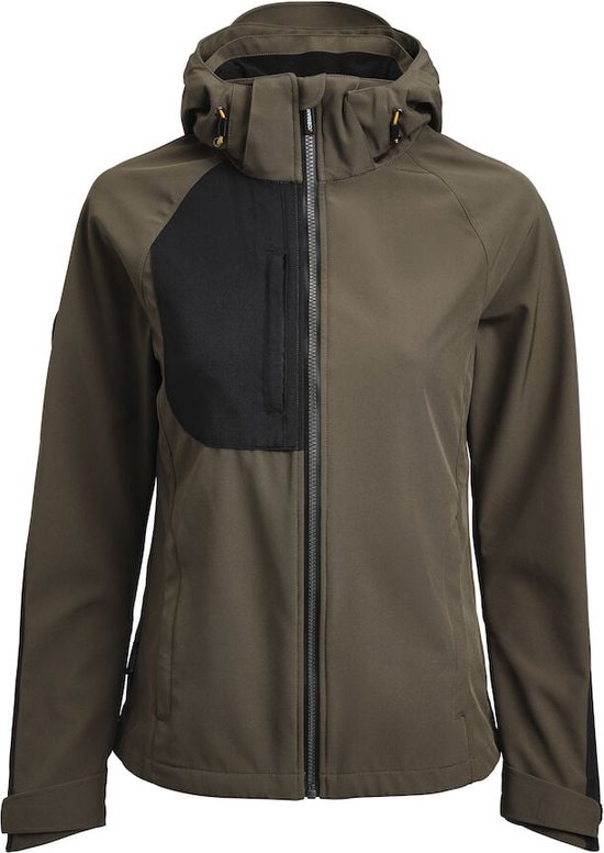 1372 - softshell dames olijfgroen