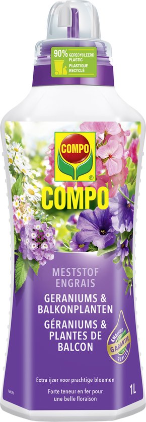 Compo vloeibare meststof geraniums  & balkonplanten 1L