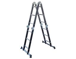 Vouwladder 4x3 - zwart