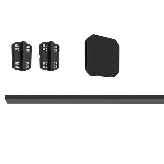 Track plus uitbreiding zwart 1m