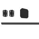 Track plus uitbreiding zwart 1m