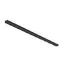 Easy track rail met 2 covers zwart 900mm