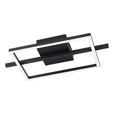Amandolo plafondlamp recht zwart 17w - 1900lm