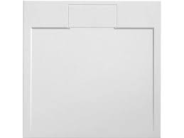 Medusa tub 90x90x2,6cm composiet leisteen look wit