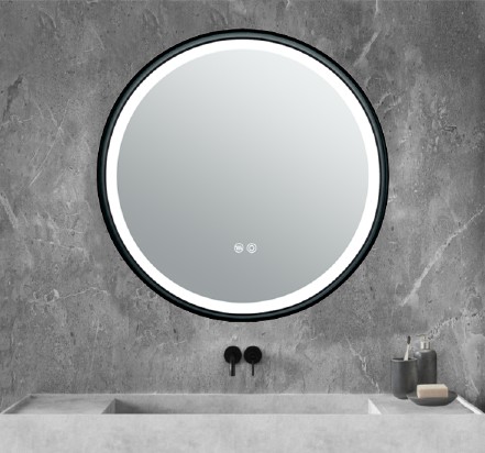 Lafiness Murano LED spiegel rond m/zwarte rand 70cm